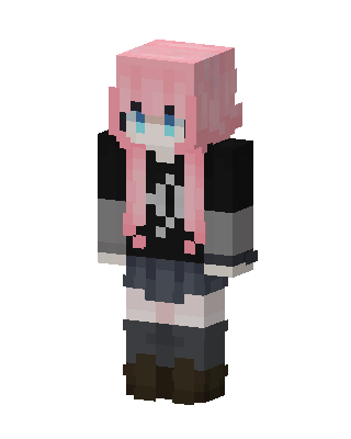 Pink Hair Goth skin, 3D preview