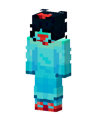 Cyan Ghost Girl skin, 3D preview