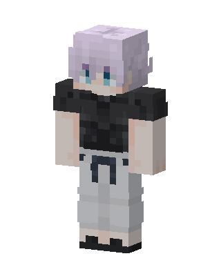 Gray Anime Girl Minecraft skin