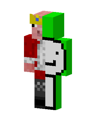 Technoblade Dream Fusion skin, 3D preview