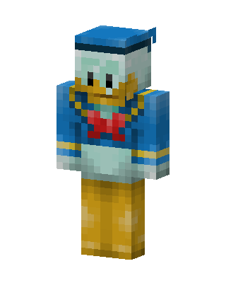 Donald Duck skin, 3D preview