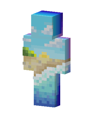 Beach Day skin, 3D preview