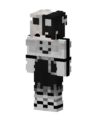 Monochrome Jester skin, 3D preview