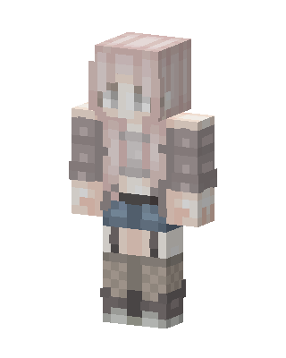 Pastel Pink Girl skin, 3D preview