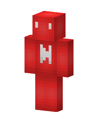 Red Hero Boy skin, 3D preview