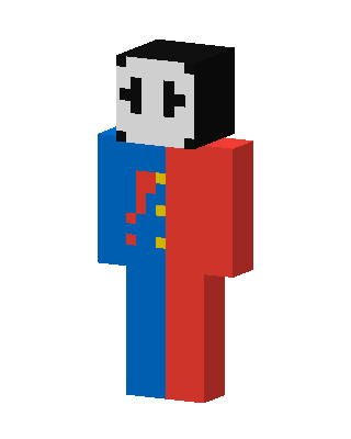 Split Mask Clown skin, 3D preview
