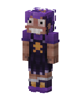 Purple Star Grin skin, 3D preview