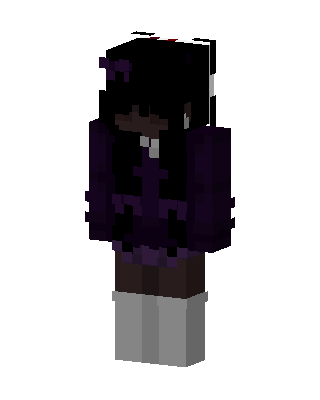 Purple Villain Girl skin, 3D preview