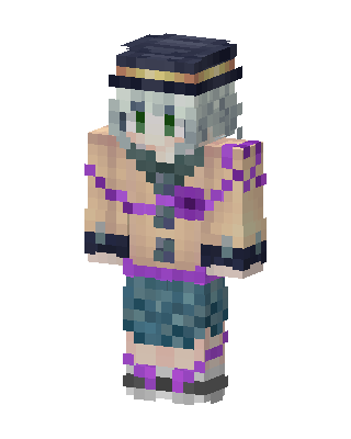 Teal Player Girl skin, 3D preview