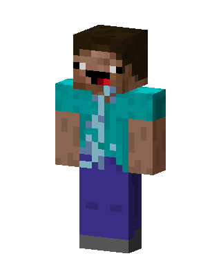 Derp Steve skin, 3D preview
