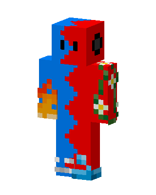 Split Flower Hero skin, 3D preview