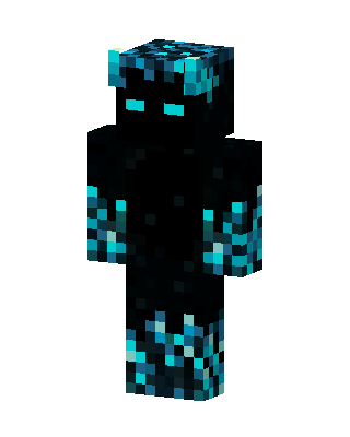 Black Glowing Villain Minecraft Enderman skin