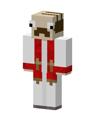White Worker Boy skin, 3D preview