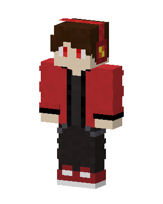 Red Gamer Boy skin, 3D preview