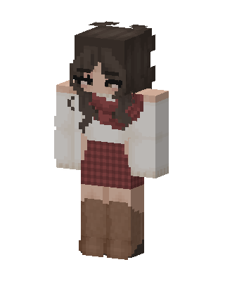Cozy Plaid Girl skin, 3D preview