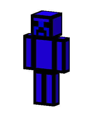 Blue Creeper skin, 3D preview