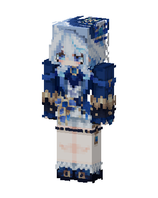 Blue Anime Girl Minecraft skin