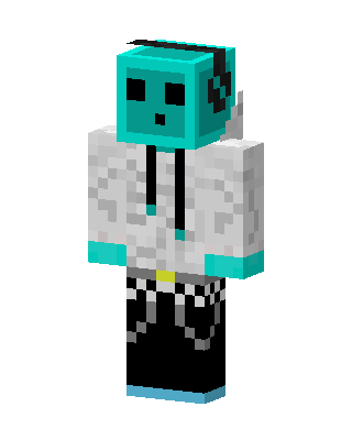 Cyan Slime Hoodie skin, 3D preview