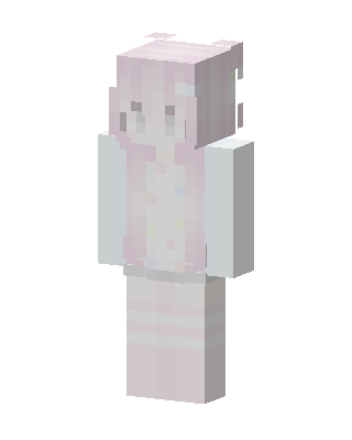 Pastel Pink Girl skin, 3D preview