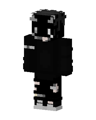 Shadow Cat Hoodie skin, 3D preview