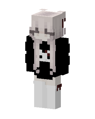 White Anime Girl skin, 3D preview