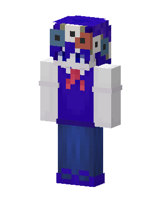 Blue Clown skin, 3D preview