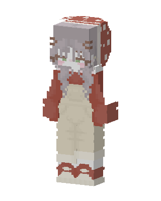 Mushroom Girl skin, 3D preview