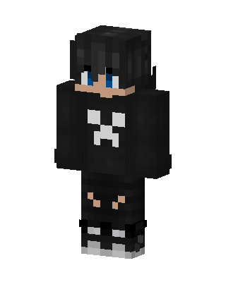 Black Villain Boy Minecraft goth skin