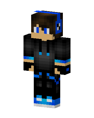 Blue Headset Gamer Minecraft skin