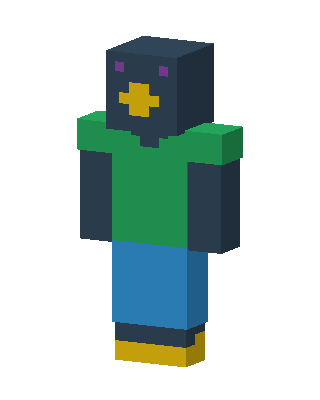 Navy Bird skin, 3D preview