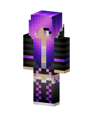 Purple Ombre Girl skin, 3D preview