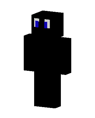 Shadow Blue Eyes Minecraft black skin