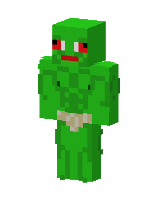 Green Swamp Monster skin, 3D preview