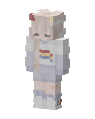 Rainbow Sweater Girl skin, 3D preview