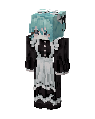 Teal Maid skin, 3D preview