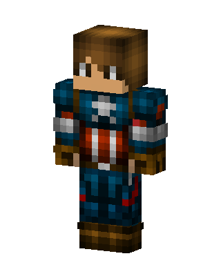 Captain America skin, 3D preview