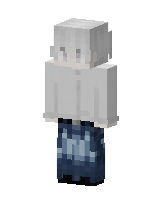 White Player Boy skin, 3D preview
