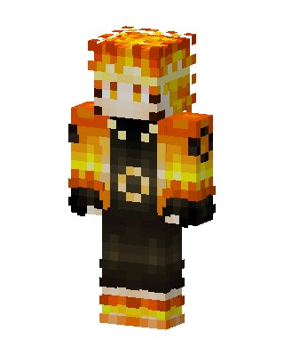 Flame Hoodie skin, 3D preview