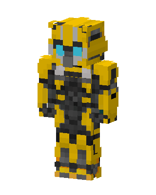 Yellow Robot Boy skin, 3D preview