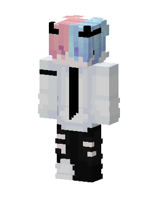 Pastel Oni Hoodie skin, 3D preview