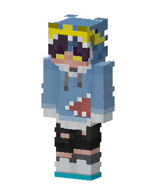 Shark Hoodie Kid skin, 3D preview