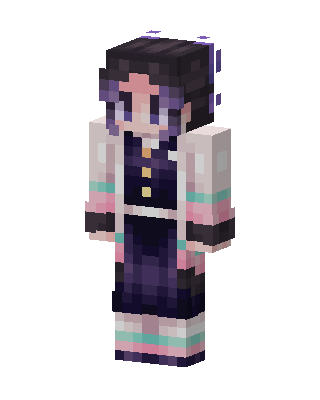 Purple Student Girl skin, 3D preview