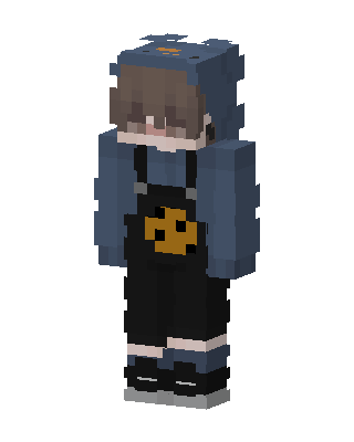 Blue Hoodie Pumpkin skin, 3D preview