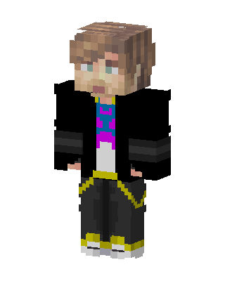 Black Emo Boy skin, 3D preview