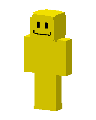 Yellow Smiley skin, 3D preview
