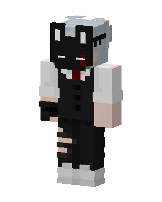 Masked Cat Boy skin, 3D preview