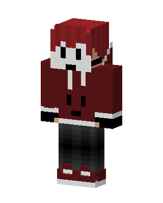 Red Hoodie Ghost Minecraft skin