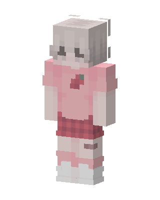 Strawberry Girl skin, 3D preview