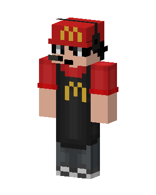 Fast Food Worker skin, 3D preview