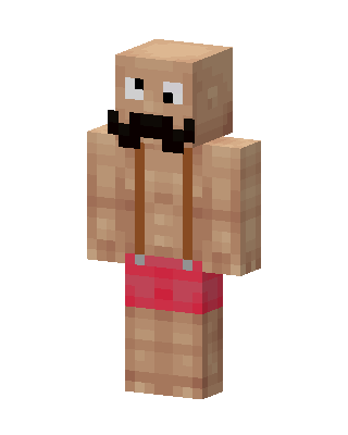 Mustache Man skin, 3D preview